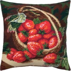 Pillow for embroidery half-cross Charіvnytsya V-353 Basket with strawberries