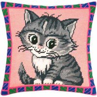 Pillow for embroidery half-cross Charіvnytsya V-36 Kitten