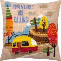 Pillow for embroidery half-cross Charіvnytsya V-376 Adventures are calling