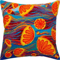 Pillow for embroidery half-cross Charіvnytsya V-401 Jellyfish at sunset