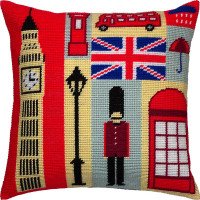 Подушка для вышивки полукрестом Чарівниця V-406 Воспоминания о Лондоне