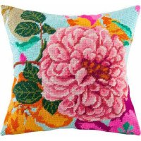 Pillow for embroidery half-cross Charіvnytsya V-44 Tea rose