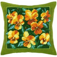 Pillow for embroidery half-cross Charіvnytsya V-49 Golden bouquet