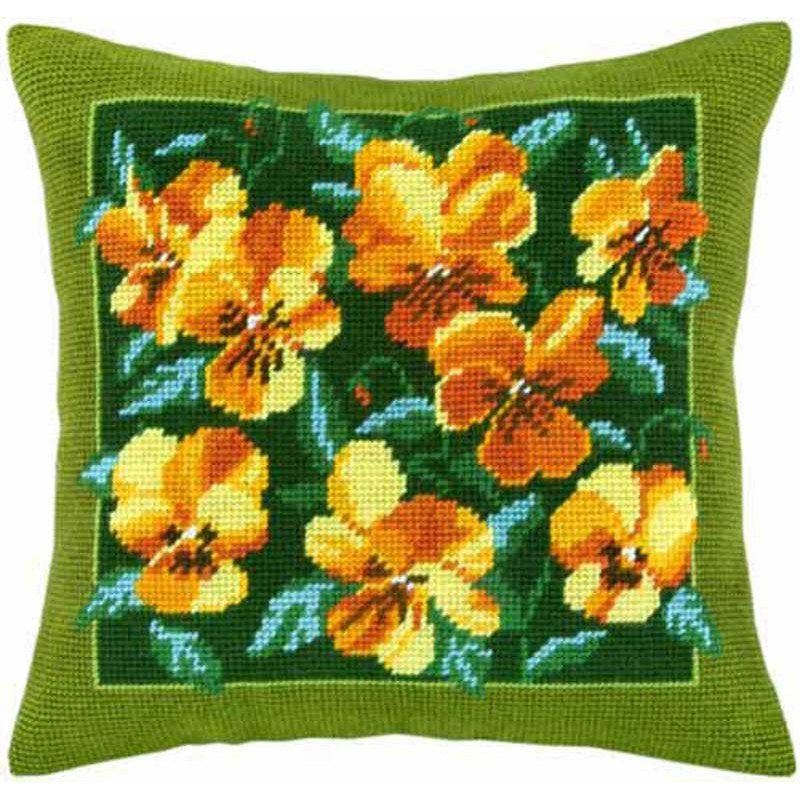 Pillow for embroidery half-cross Charіvnytsya V-49 Golden bouquet