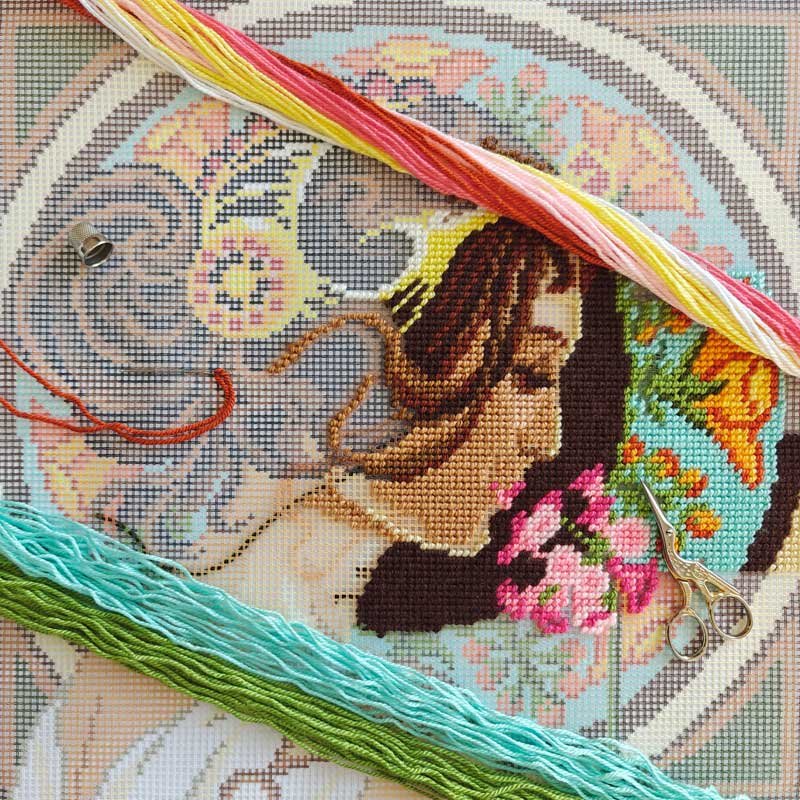 Pillow for embroidery half-cross Charіvnytsya V-501 Primrose