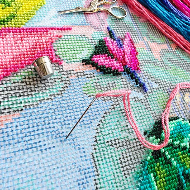 Pillow for embroidery half-cross Charіvnytsya V-502 Cyclamen