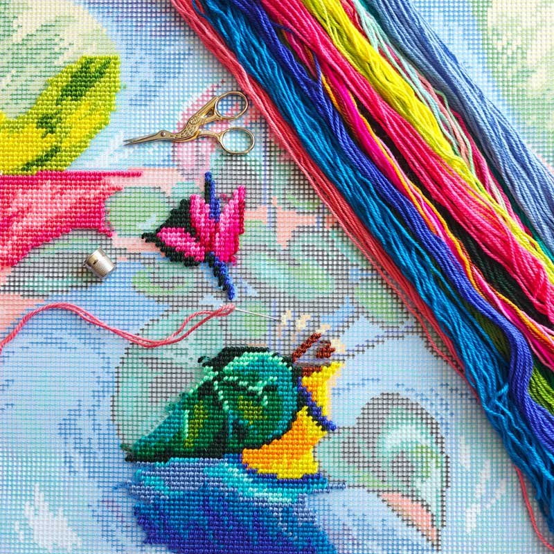 Pillow for embroidery half-cross Charіvnytsya V-502 Cyclamen