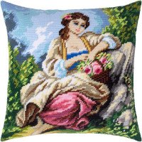 Pillow for embroidery half-cross Charіvnytsya V-504 The Little Gardener