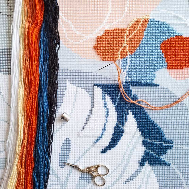 Pillow for embroidery half-cross Charіvnytsya V-529 Tropical breeze