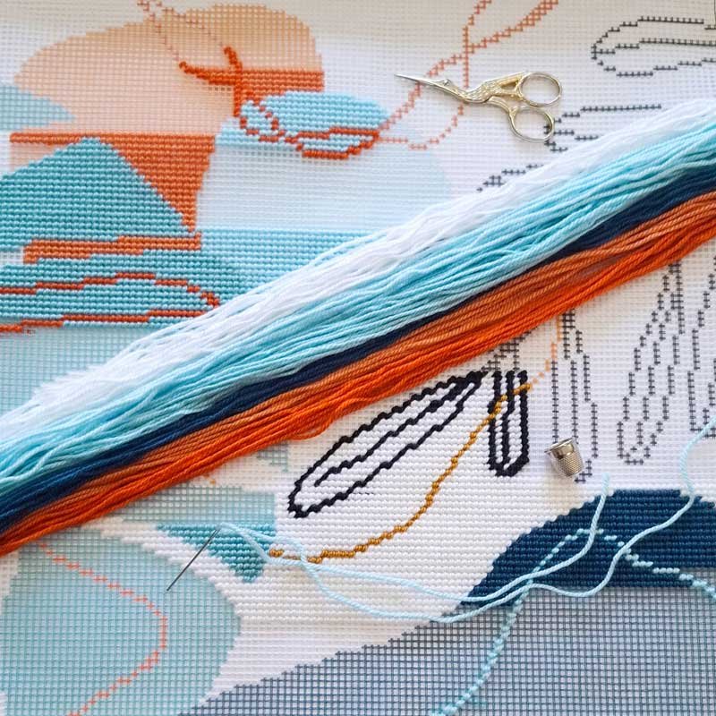 Подушка для вишивки напівхрестом Чарівниця V-530 Легкість вітру