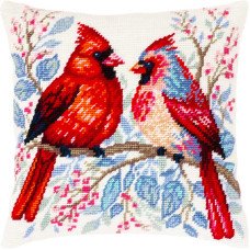 Pillow for embroidery half-cross Charіvnytsya V-556 Cardinal Pair