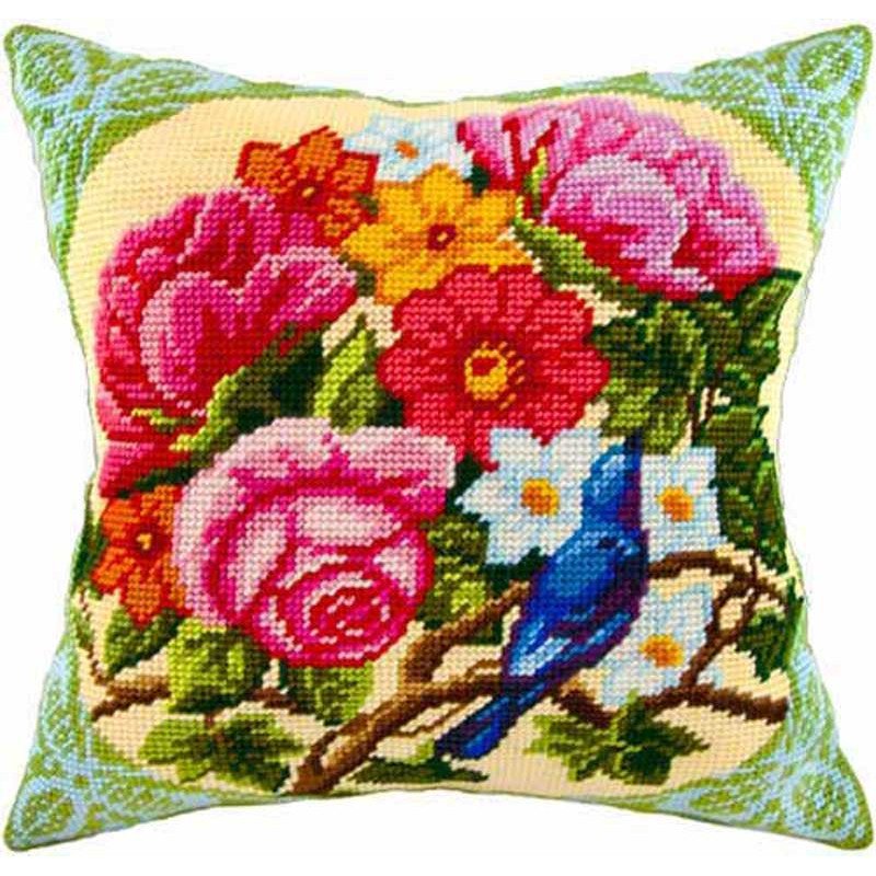 Pillow for embroidery half-cross Charіvnytsya V-59 Nightingale in colors