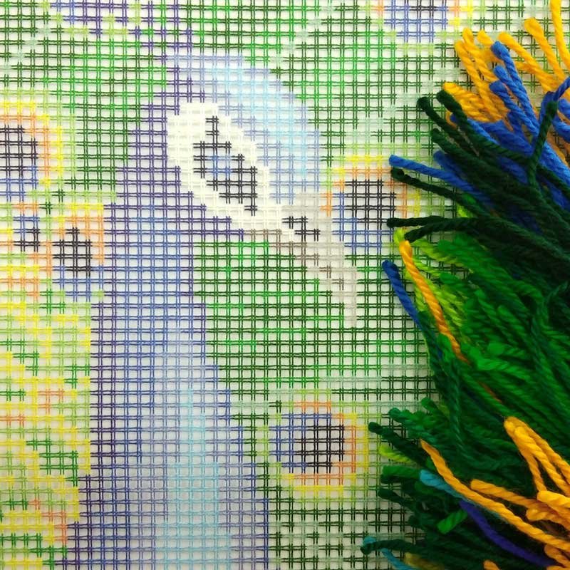 Pillow for embroidery half-cross Charіvnytsya V-60 Peacock