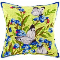 Pillow for embroidery half-cross Charіvnytsya V-67 Cabbage to me-nots