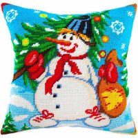 Pillow for embroidery half-cross Charіvnytsya V-70 Snowman