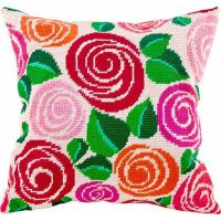 Pillow for embroidery half-cross Charіvnytsya V-81 Decorative roses