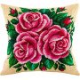 Подушка для вишивки напівхрестом Чарівниця V-82 Рожеві троянди