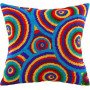 Pillow for embroidery half-cross Charіvnytsya V-85 Bright circles