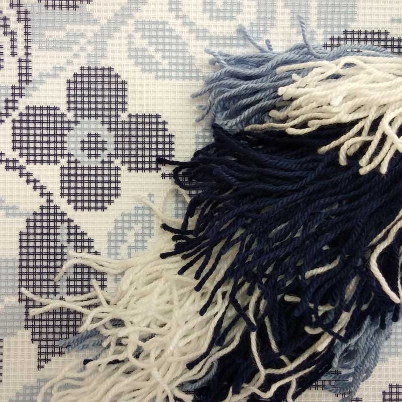 Pillow for embroidery half-cross Charіvnytsya V-86 Floral curls