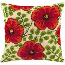 Pillow for embroidery half-cross Charіvnytsya V-98 poppy field