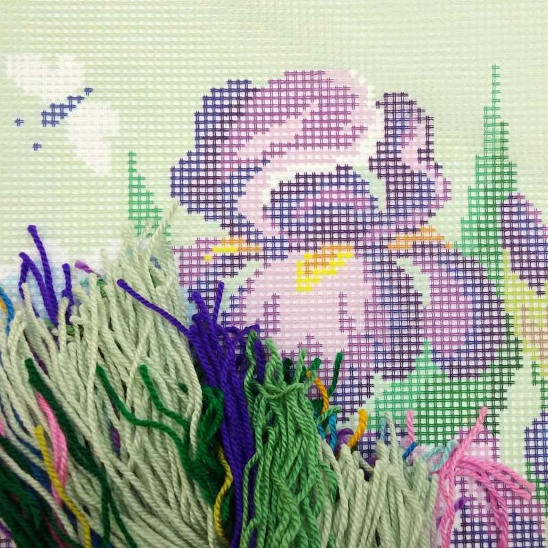Pillow for embroidery half-cross Charіvnytsya V-99 Blue irises
