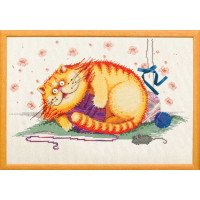 Cross stitch kit Momentos Magicos M-107 The mischievous cat
