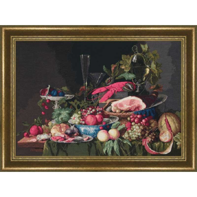 Cross stitch kit Momentos Magicos M-123 Still life with a lobster