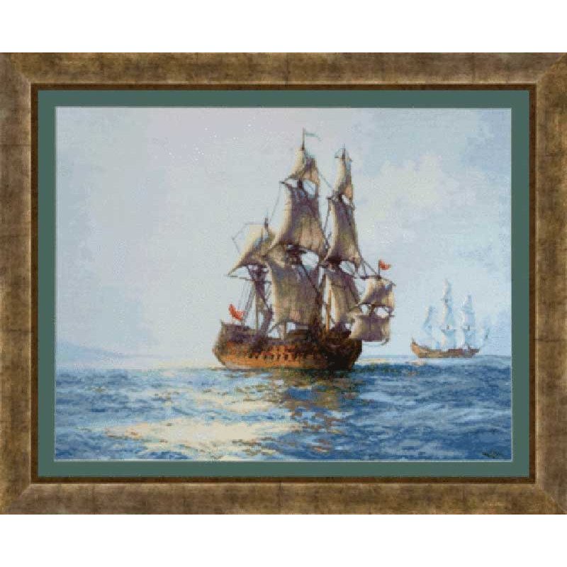 Cross stitch kit Momentos Magicos M-138 Based on the motives of M. Dawson, the Great Charles in the sun-drenched waters