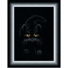 Набор для вышивки крестом Чарівна Мить М-142 Черный кот