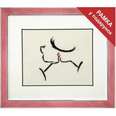 Набір для вишивання хрестиком Чарівна Мить М-194 Поцілунок потайки