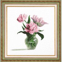Набір для вишивання хрестиком Чарівна Мить М-200 Рожеві тюльпани