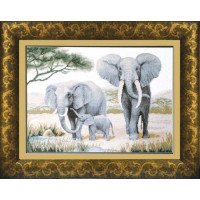 Cross stitch kit Momentos Magicos M-24 Elephants by the water