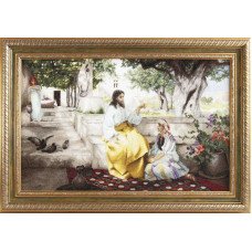 Cross stitch kit Momentos Magicos M-314 Based on the motives of G.I. Semiradsky's Christ with Martha and Mary