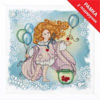 Cross stitch kit Momentos Magicos M-334 The Naughty Angel Guardian of Hearts series