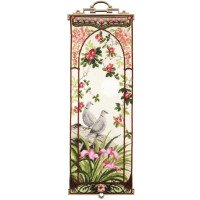 Cross stitch kit Momentos Magicos M-405 Turtle doves in a rose bush