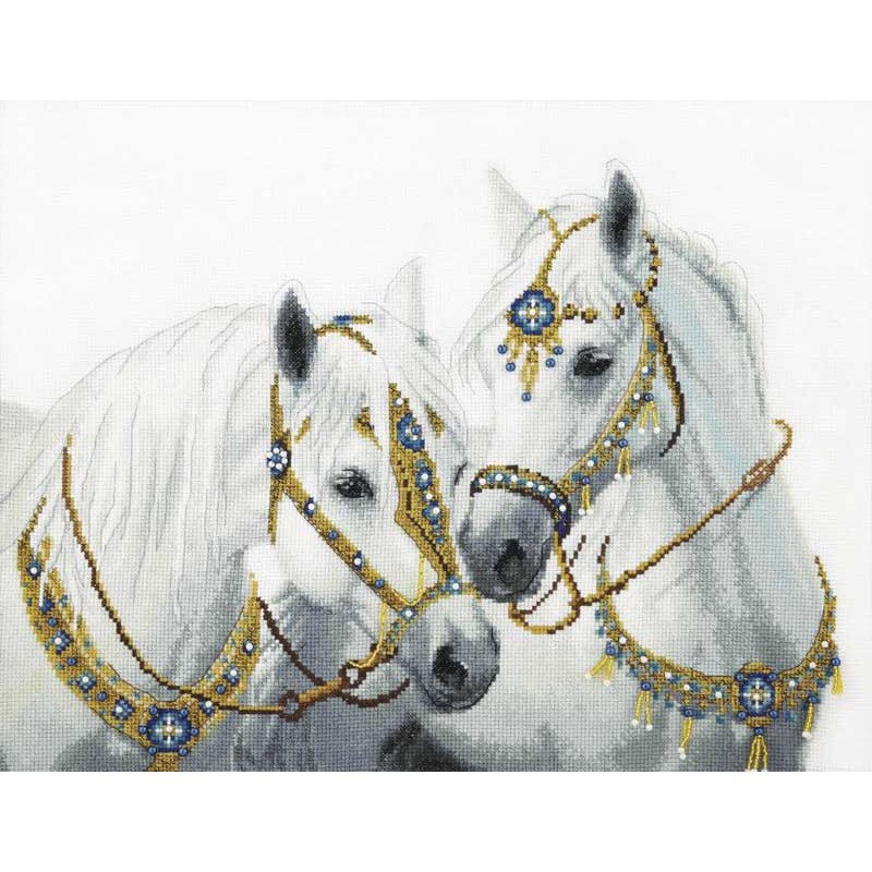 Набір для вишивання хрестиком Чарівна Мить М-426 Весільні коні