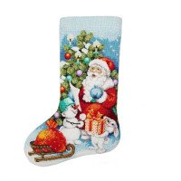 Cross stitch kit Momentos Magicos M-491 New Year's sock
