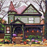 Набор для вышивки крестом Чарівна Мить М-556 Осенняя избушка