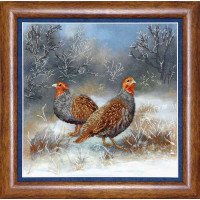 Partial embroidery kit Momentos Magicos PK-096 Partridges on a winter meadow