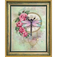 Partial embroidery kit Momentos Magicos PK-103 Clock and roses