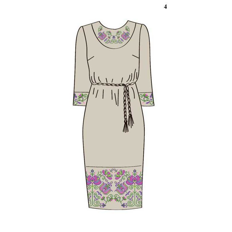 Women's dress with a belt for embroidery threads Charivna Myt 820-14-08