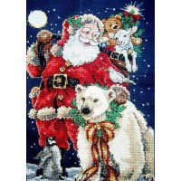 Cross Stitch Kits Classic Design 4375 Santa with friends