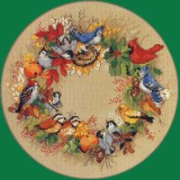 Cross Stitch Kits Classic Design 4386 Autumn wreath