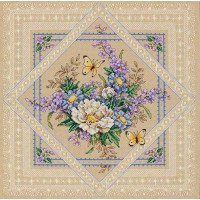 Cross Stitch Kits Classic Design 4407 Lace flowers