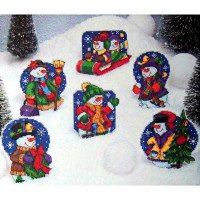Cross Stitch Kits Classic Design 4462 Snowmen