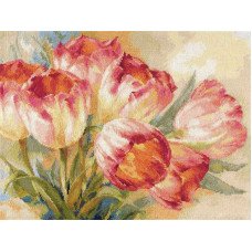 Cross Stitch Kits Classic Design 8355 Watercolor tulips