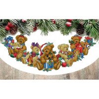 Набор для вышивки крестом юбка под елку Classic Design 8387 Плюшевые медведи