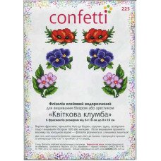 Flizelin water-soluble sew Confetti K-225 Flower beds