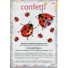 Flizelin water-soluble sew Confetti K-239 Ladybug