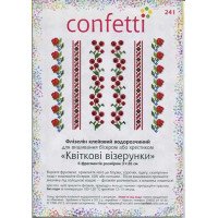 Flizelin water-soluble sew Confetti K-241 Floral patterns